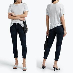 IRO Nanex cropped studded low-rise skinny jeans